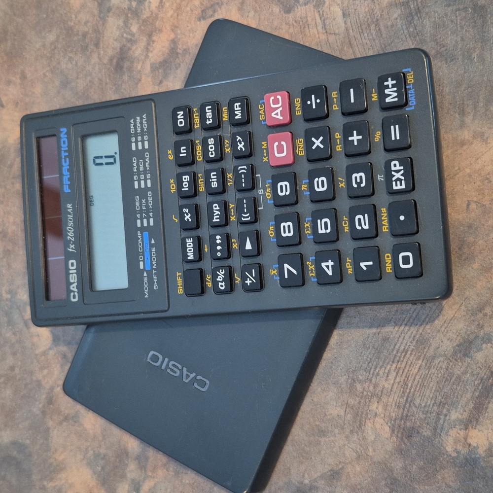 CASIO FX-260 Solar Fraction Scientific Calculator with Slide Case Cover